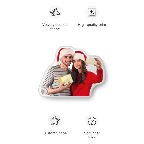 christmas family photo Custom-shaped pillow