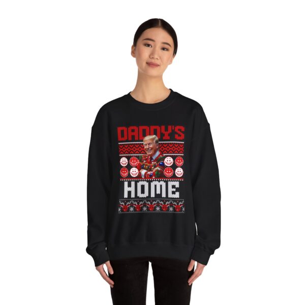 Daddy's Home Trump Christmas Funny Holiday Unisex Heavy Blend™ Crewneck sweatshirt - Image 10