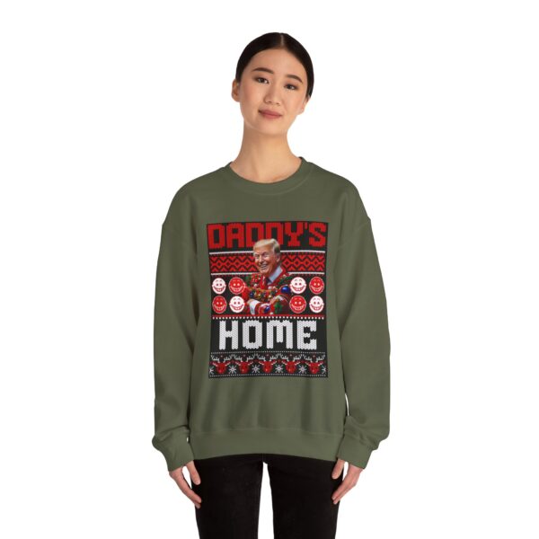 Daddy's Home Trump Christmas Funny Holiday Unisex Heavy Blend™ Crewneck sweatshirt - Image 13