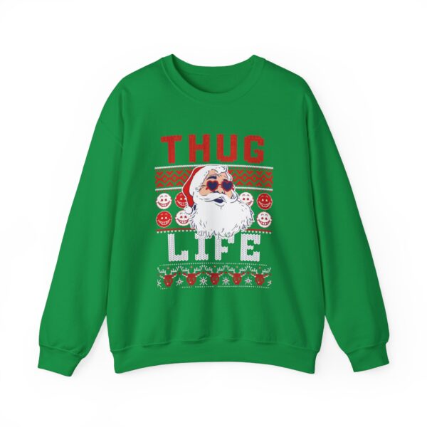 thug life ugly christmas sweater Sweatshirt | Cozy Unisex Crewneck for Holiday Fun - Image 13