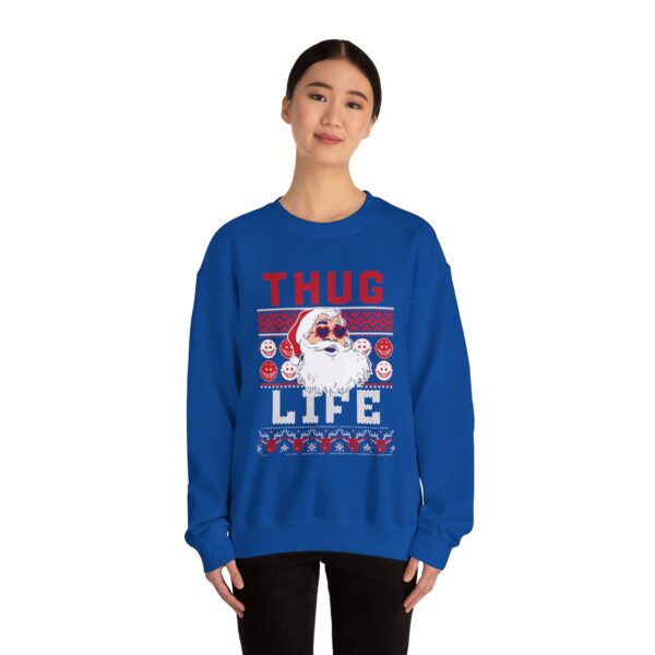 thug life ugly christmas sweater Sweatshirt | Cozy Unisex Crewneck for Holiday Fun - Image 22