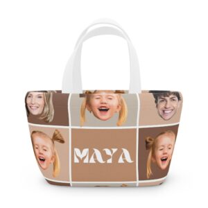 custom photo lunch box, Kids Custom Lunch Tote, custom photo lunch box with Fun Faces, Kids Custom photo Lunch Tote, custom photo lunch box, Personalized lunch bag for kids, personalized lunch box for girl, personalized lunch box with picture, personalized lunch box boys, personalized photo lunch bag, personalized lunch box with photo,