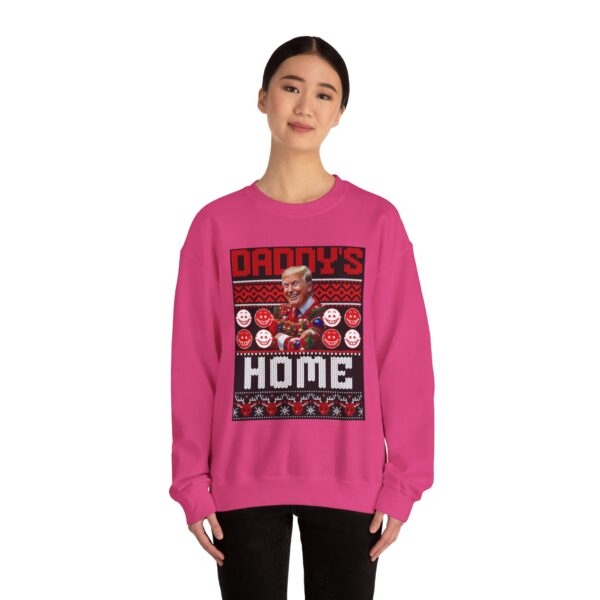 Daddy's Home Trump Christmas Funny Holiday Unisex Heavy Blend™ Crewneck sweatshirt - Image 25