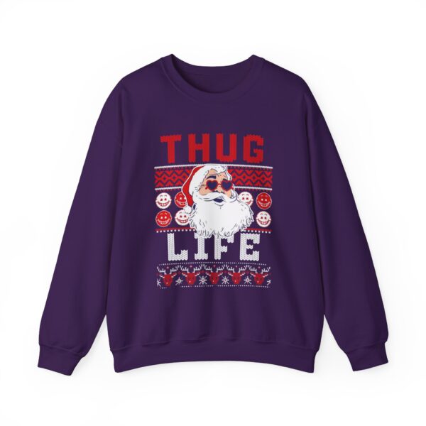 thug life ugly christmas sweater Sweatshirt | Cozy Unisex Crewneck for Holiday Fun - Image 10