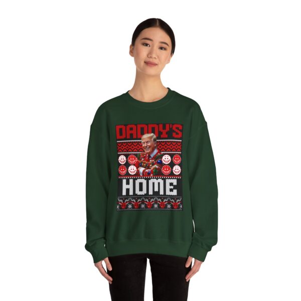 Daddy's Home Trump Christmas Funny Holiday Unisex Heavy Blend™ Crewneck sweatshirt - Image 3