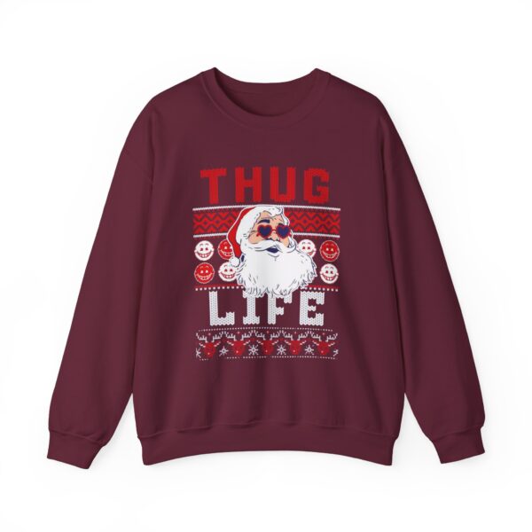 thug life ugly christmas sweater Sweatshirt | Cozy Unisex Crewneck for Holiday Fun - Image 17