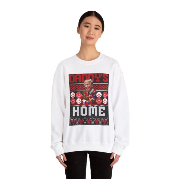 Daddy's Home Trump Christmas Funny Holiday Unisex Heavy Blend™ Crewneck sweatshirt - Image 6