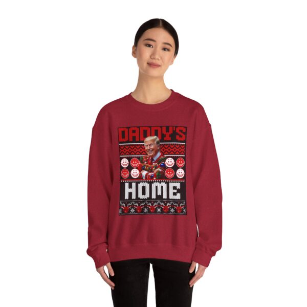 Daddy's Home Trump Christmas Funny Holiday Unisex Heavy Blend™ Crewneck sweatshirt - Image 28