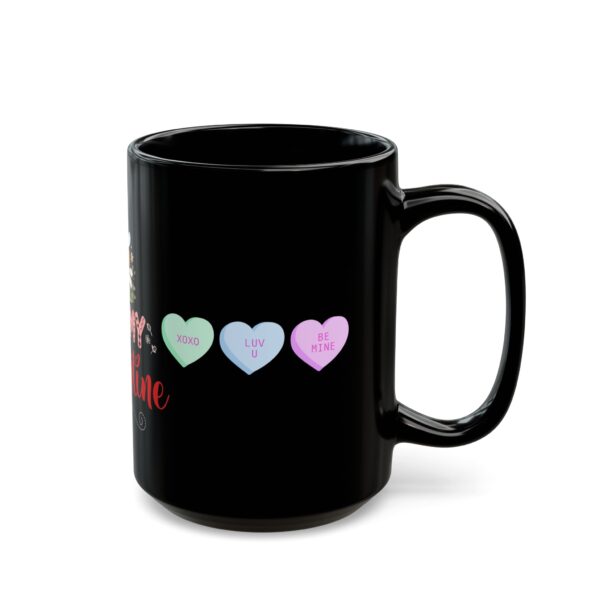 Bee My Valentine Black Mug - Cute Bee & Heart Design for Romantic Gifts - Image 9