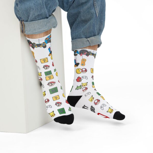 Don’t Disturb I’m Gaming Sublimation Crew Socks - Retro Gaming Vibes | Perfect for Gamers and Gift Giving - Image 6