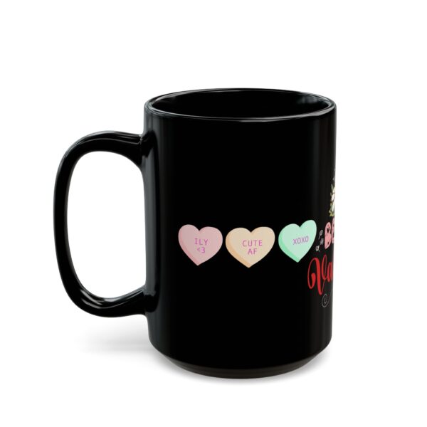 Bee My Valentine Black Mug - Cute Bee & Heart Design for Romantic Gifts - Image 10