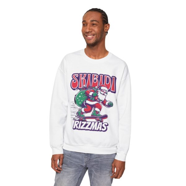 Skibidi Rizzmas Sweatshirt - Unisex Heavy Blend for Christmas Fun - Image 4