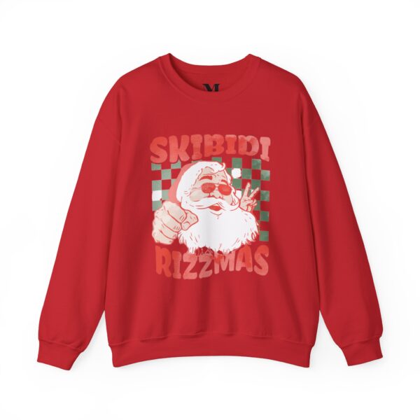 Skibidi Rizzmas Unisex Heavy Blend Crewneck Sweatshirt - Fun Holiday Vibe Sweatshirt - Image 13