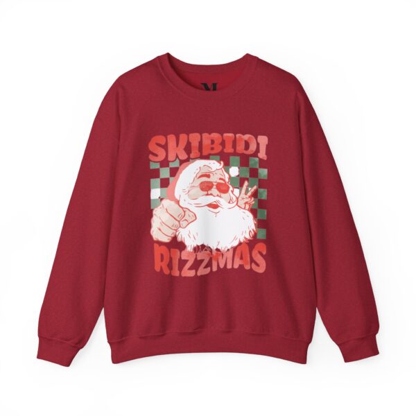 Skibidi Rizzmas Unisex Heavy Blend Crewneck Sweatshirt - Fun Holiday Vibe Sweatshirt - Image 14