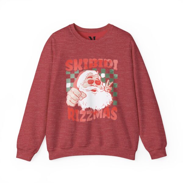 Skibidi Rizzmas Unisex Heavy Blend Crewneck Sweatshirt - Fun Holiday Vibe Sweatshirt - Image 11