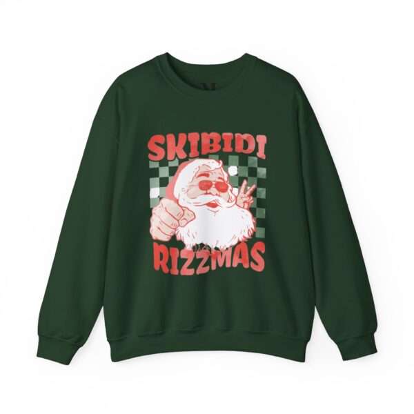 Skibidi Rizzmas Unisex Heavy Blend Crewneck Sweatshirt - Fun Holiday Vibe Sweatshirt - Image 4