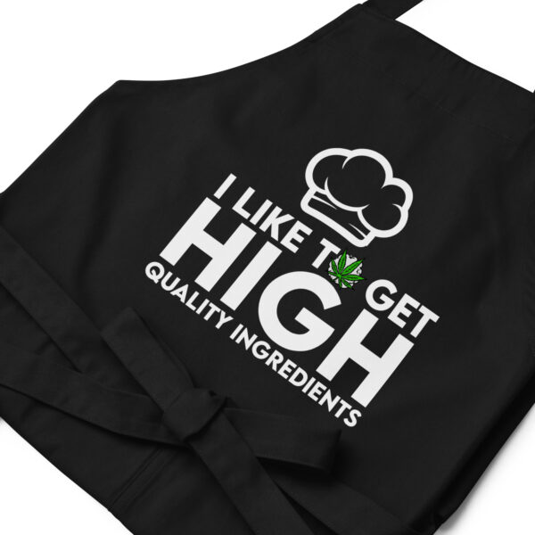 i like to get high quality ingredients High Quality Organic cotton apron | Black Apron Gift for Father's Day, Birthday, Christmas - Image 2