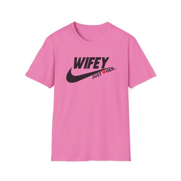 Wifey Just Her Unisex Softstyle T-Shirt - Perfect Gift for Weddings, Anniversaries & Celebrations - Image 9