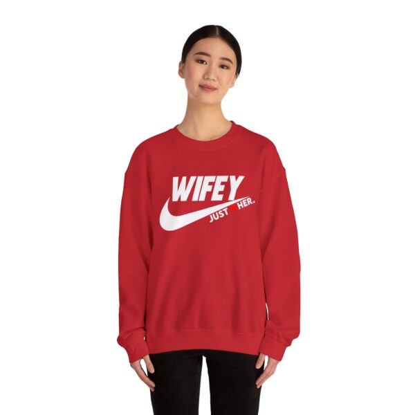 Wifey Just Her Crewneck Sweatshirt - Unisex Heavy Blend™ - Image 16