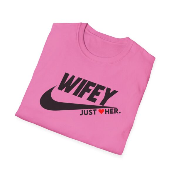 Wifey Just Her Unisex Softstyle T-Shirt - Perfect Gift for Weddings, Anniversaries & Celebrations - Image 12