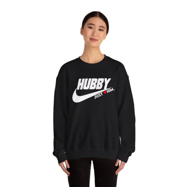 Hubby Crewneck Sweatshirt - Just Him, Unisex Heavy Blend™ - Perfect for Casual Wear and Gifting - Image 8