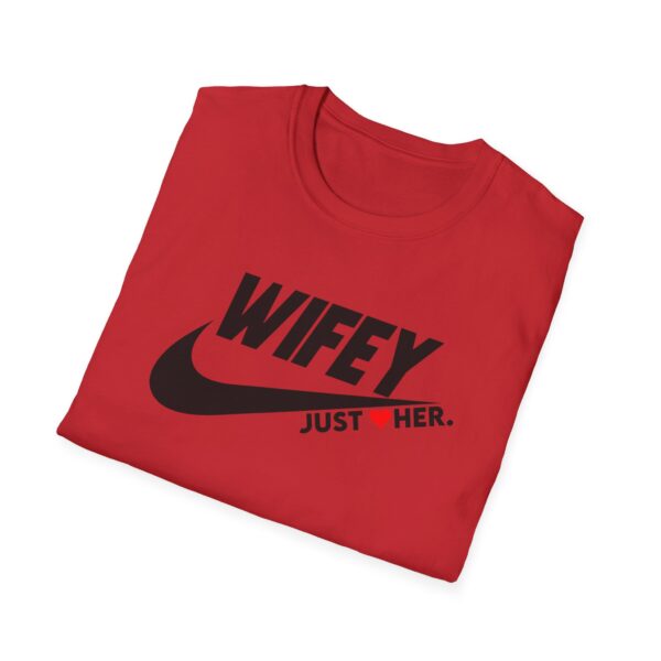 Wifey Just Her Unisex Softstyle T-Shirt - Perfect Gift for Weddings, Anniversaries & Celebrations - Image 16