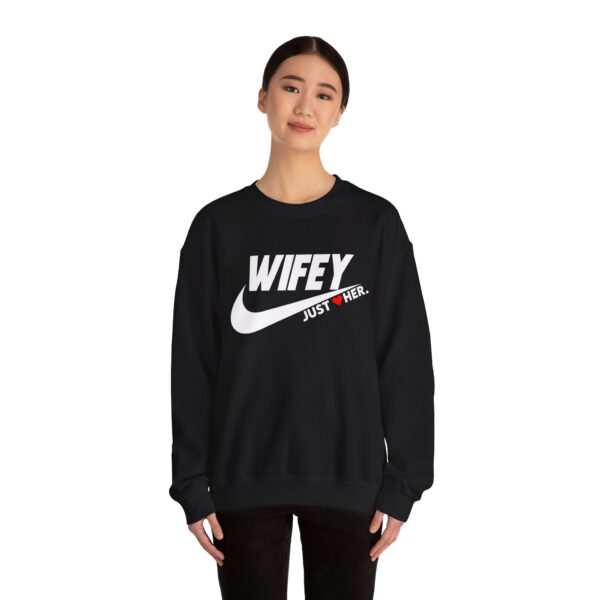 Wifey Just Her Crewneck Sweatshirt - Unisex Heavy Blend™ - Image 8