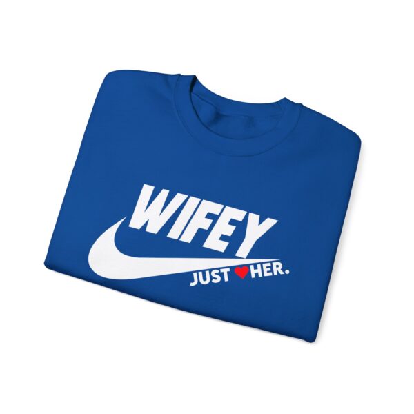 Wifey Just Her Crewneck Sweatshirt - Unisex Heavy Blend™ - Image 11