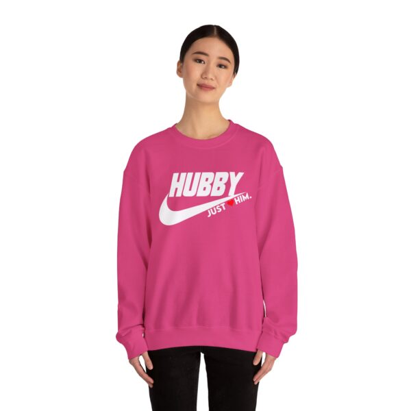 Hubby Crewneck Sweatshirt - Just Him, Unisex Heavy Blend™ - Perfect for Casual Wear and Gifting - Image 12