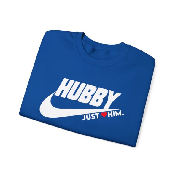 Hubby Crewneck Sweatshirt - Just Him, Unisex Heavy Blend™ - Perfect for Casual Wear and Gifting - Image 3