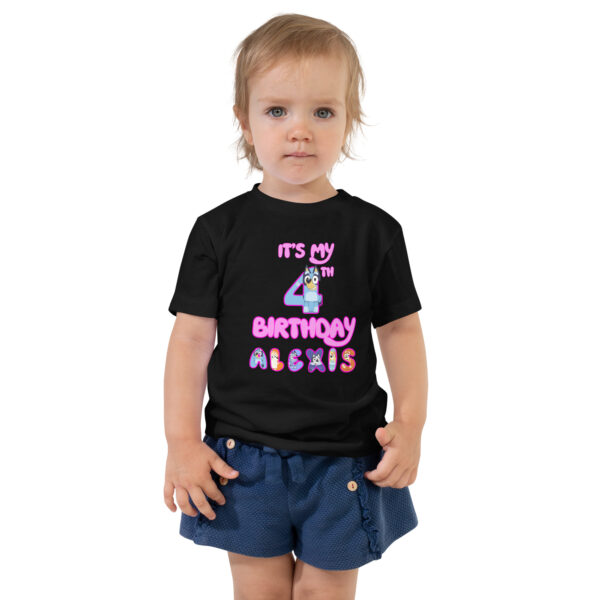 Custom birthday girl shirt, add name and age, family matching birthday, custom t-shirts birthday girls, Handmade decorated shirt, Toddler Short Sleeve Tee