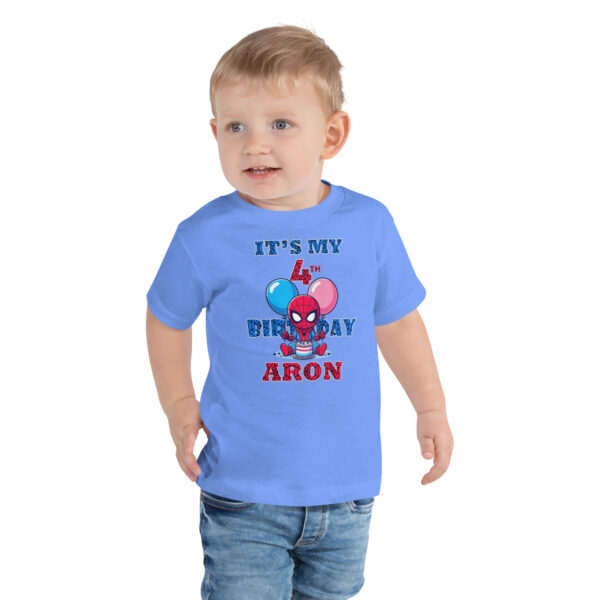 Spider Birthday Shirt, Personalized Spider Birthday Shirt, Customized Spider Shirt, Family matching shirts, Toddler birthday shirt, Family matching birthday shirt, Toddler Short Sleeve Tee - Image 2