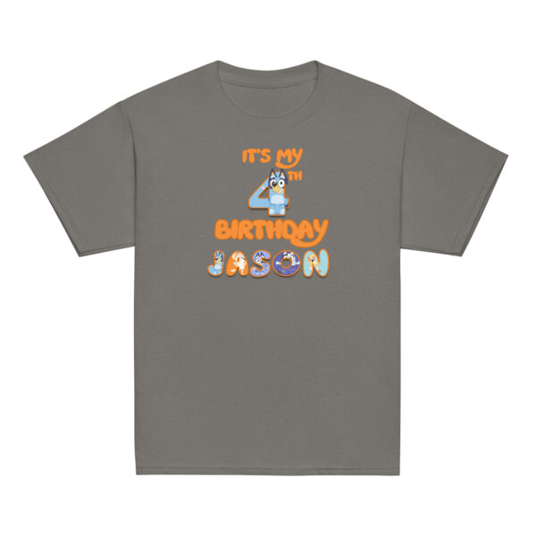 Custom  birthday boy shirt, add name and age, family matching birthday, custom t-shirts birthday girls, Handmade decorated shirt  Youth classic tee - Image 6