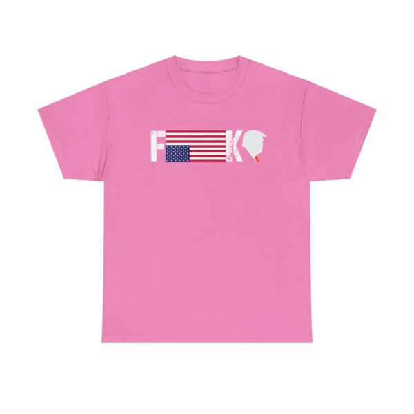 Bold Statement Unisex Heavy Cotton Tee - F**K Design with American Flag - Image 10
