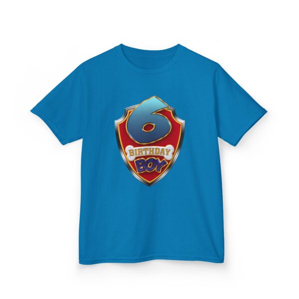 Kids Birthday Boy 6 Heavy Cotton Tee - Image 11