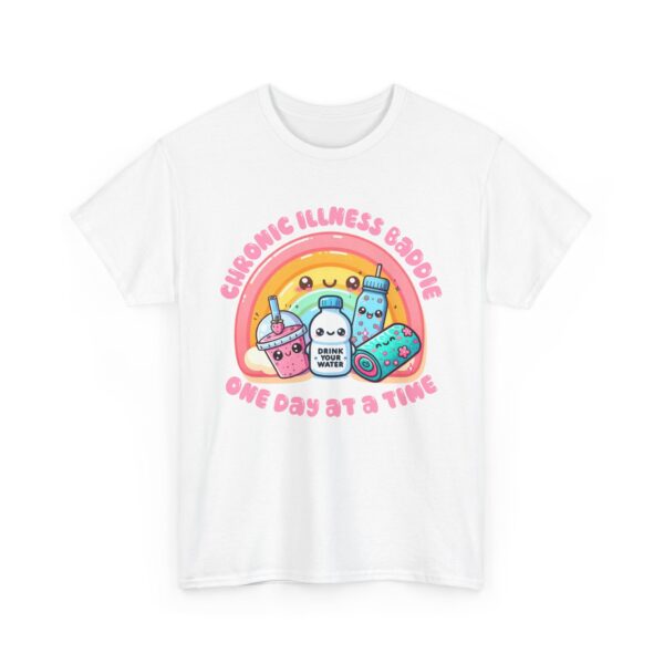 Chronic Illness Badass Unisex Heavy Cotton Tee - One Day at a Time T-Shirt