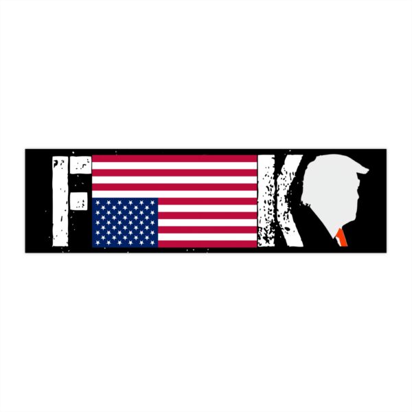 Political Humor Bumper Stickers – Patriotic F*K Design for Car Enthusiasts