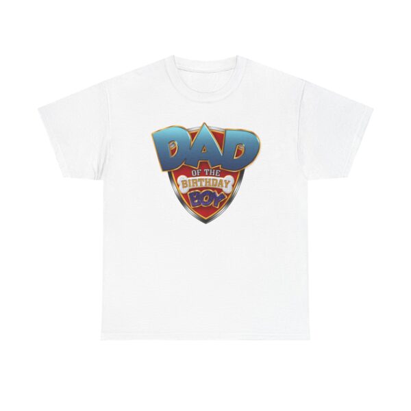 Dad of the Birthday Boy Unisex Heavy Cotton Tee – Perfect Holiday Gift for Celebrations - Image 2