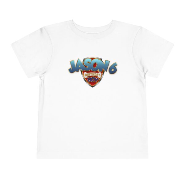 Personalized Toddler Birthday T-Shirt - Jason 6th Birthday Boy Design - Image 2