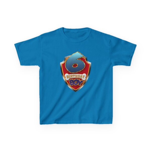 Kids Birthday Boy 6 Heavy Cotton Tee - Image 9