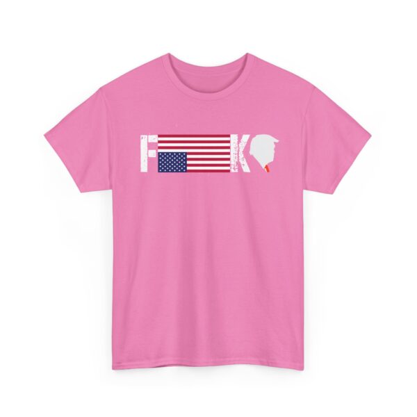 Bold Statement Unisex Heavy Cotton Tee - F**K Design with American Flag - Image 12
