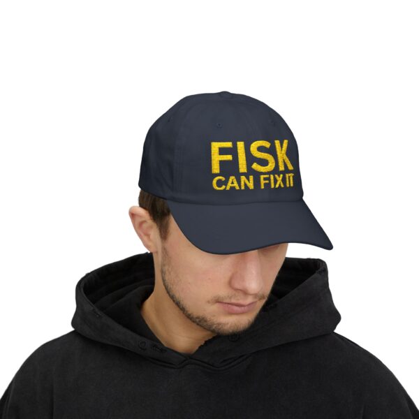 FISK Can Fix It Classic Dad Cap - Casual White Baseball Hat - Image 3