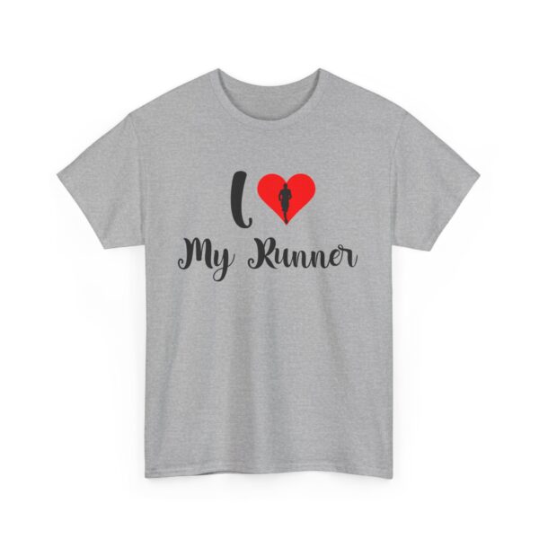 I ❤️ My Runner Unisex Heavy Cotton Tee - marathon shirts for men supporting woman - Image 11