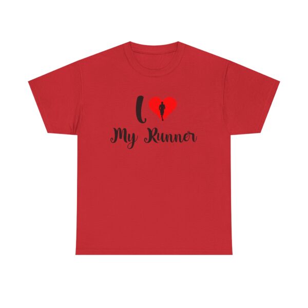 I ❤️ My Runner Unisex Heavy Cotton Tee - marathon shirts for men supporting woman - Image 37