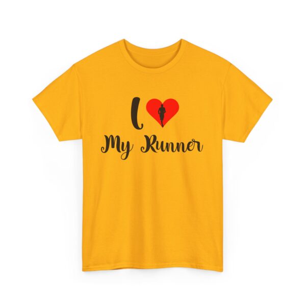 I ❤️ My Runner Unisex Heavy Cotton Tee - marathon shirts for men supporting woman - Image 15