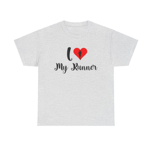 I ❤️ My Runner Unisex Heavy Cotton Tee - marathon shirts for men supporting woman - Image 5