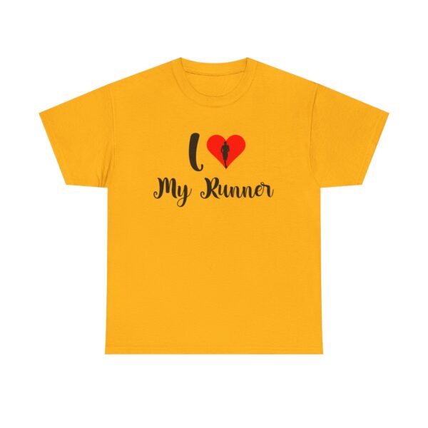 I ❤️ My Runner Unisex Heavy Cotton Tee - marathon shirts for men supporting woman - Image 13