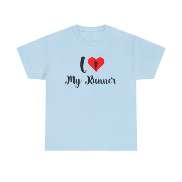 I ❤️ My Runner Unisex Heavy Cotton Tee - marathon shirts for men supporting woman - Image 25