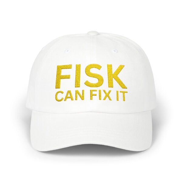 FISK Can Fix It Classic Dad Cap - Casual White Baseball Hat - Image 5