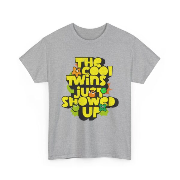 Cool Twins Just Showed Up Unisex Heavy Cotton Tee - Fun Graphic T-Shirt for Any Occasion - Image 15